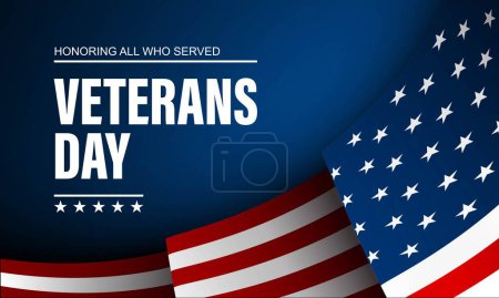 Téléchargez les photos : Happy Veterans Day Illustration vectorielle de fond des États-Unis d'Amérique - en image libre de droit