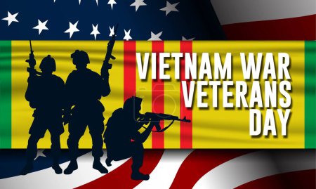 Illustration for Vietnam War Veterans Day background vector illustration - Royalty Free Image