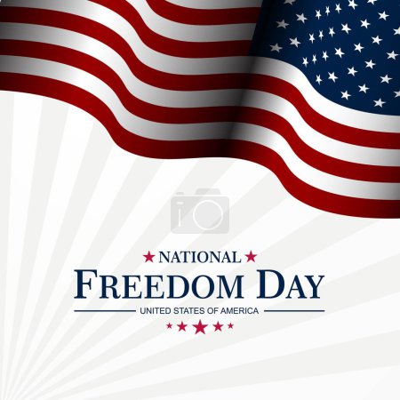 Téléchargez les photos : Journée nationale de la liberté 01 février Illustration vectorielle de fond - en image libre de droit