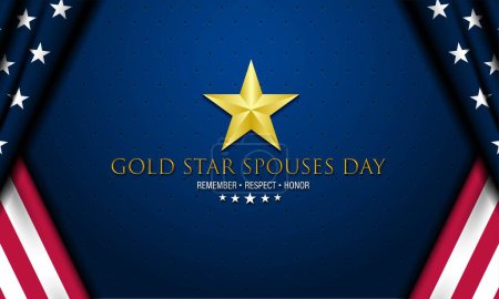 Illustration for Happy Gold Star Spouses Day Background Vector Illustration - Royalty Free Image