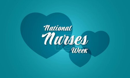 Illustration for National Nurses Week Background Vector Illustration - Royalty Free Image