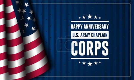 Téléchargez les illustrations : Joyeux anniversaire du Corps des aumôniers de l'armée américaine Illustration vectorielle - en licence libre de droit
