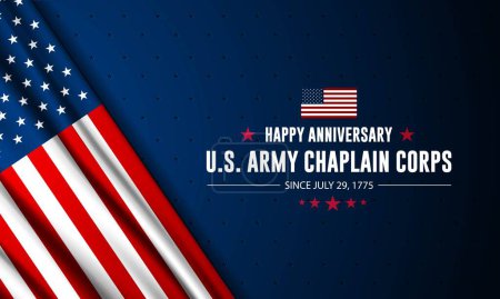 Ilustración de Feliz Aniversario del Cuerpo de Capellanes del Ejército de los Estados Unidos Vector Illustration - Imagen libre de derechos
