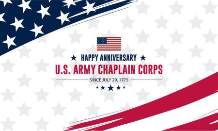 Ilustración de Feliz Aniversario del Cuerpo de Capellanes del Ejército de los Estados Unidos Vector Illustration - Imagen libre de derechos