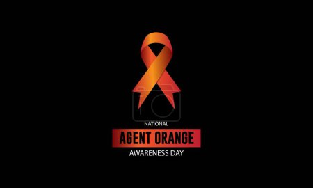 Téléchargez les illustrations : Journée nationale de sensibilisation à l'agent Orange Illustration vectorielle - en licence libre de droit