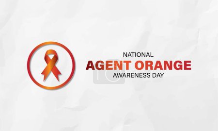 Téléchargez les illustrations : Journée nationale de sensibilisation à l'agent Orange Illustration vectorielle - en licence libre de droit