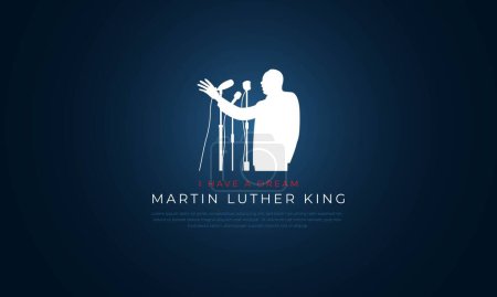 Ilustración de Feliz Martin Luther King Día Fondo Vector Ilustración - Imagen libre de derechos