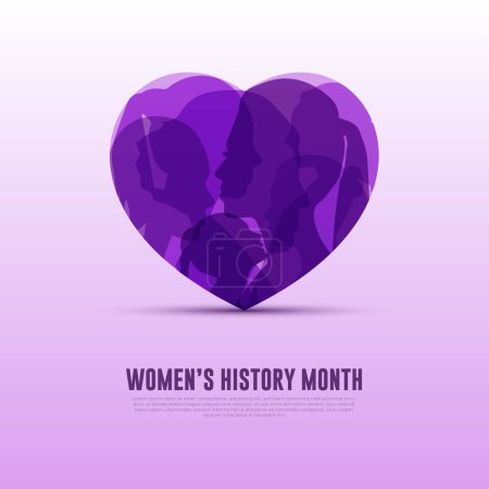 Téléchargez les photos : Happy Womens History Month Fond Illustration vectorielle - en image libre de droit
