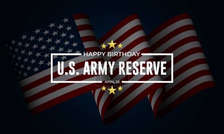 Illustration for Happy Birthday US Army Reserve April 23 Background Vector Illustration - Royalty Free Image