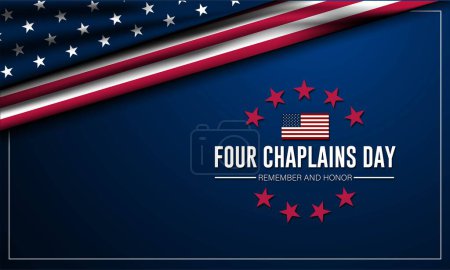 Illustration for Four Chaplains Day February 03 Background Vector Illustration - Royalty Free Image