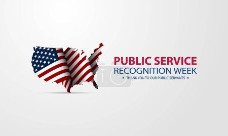 Illustration for Happy Public Service Recognition Week Background Vector Illustration - Royalty Free Image