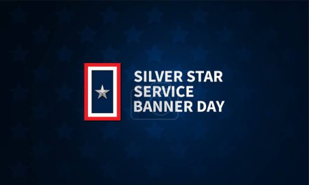 Téléchargez les illustrations : Happy National Silver Star Service Banner Day Illustration vectorielle de fond - en licence libre de droit
