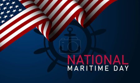 Illustration for Happy National Maritime Day May 22 Background vector illustration - Royalty Free Image