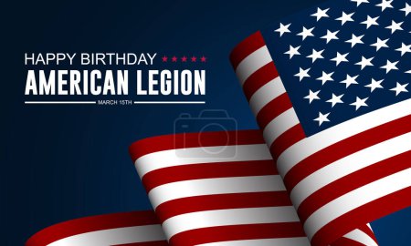 Feliz cumpleaños Legión Americana Fondo Vector Ilustración 
