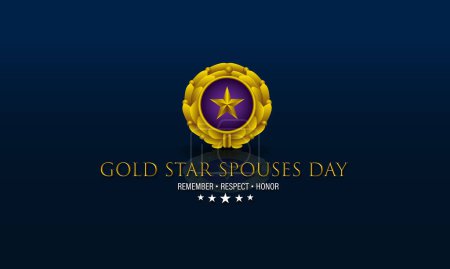 Glückliche Gold Star Ehepartner Tag Hintergrund Vektor Illustration
