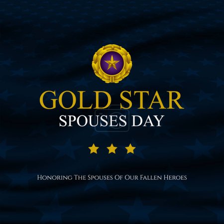 Happy Gold Star Spouses Day Background Vector Illustration