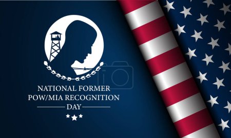 Ilustración de National Former POW MIA Recognition Day Antecedentes Vector Illustration - Imagen libre de derechos