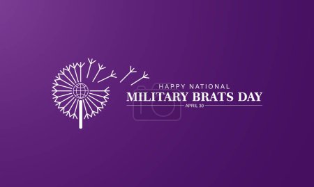 Día Nacional de Mocosos Militares Antecedentes Vector Ilustración