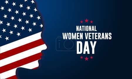 Illustration for Happy Women Veterans Day United States of America background vector illustration - Royalty Free Image