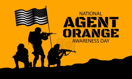 Illustration for National Agent Orange Awareness Day Background Vector Illustration - Royalty Free Image