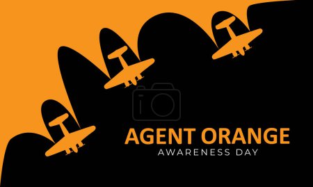 Journée nationale de sensibilisation à l'agent Orange Illustration vectorielle 