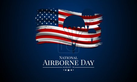 National Airborne Day 16. August Hintergrundvektor Illustration
