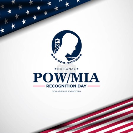 Illustration for National POW MIA Recognition Day Background Vector Illustration - Royalty Free Image