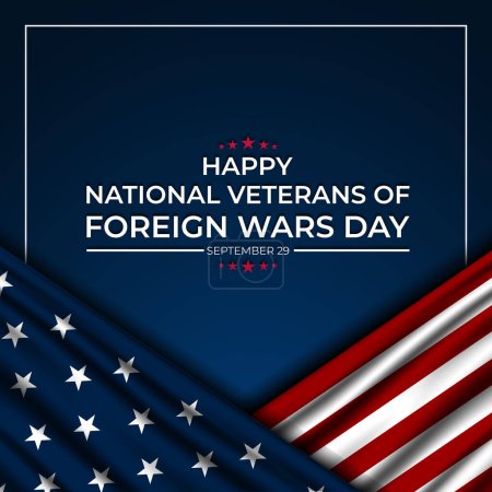 Illustration for National Veterans Of Foreign Wars Day Background Vector Illustration - Royalty Free Image
