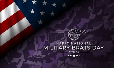 Illustration for National Military Brats Day Background Vector Illustration - Royalty Free Image