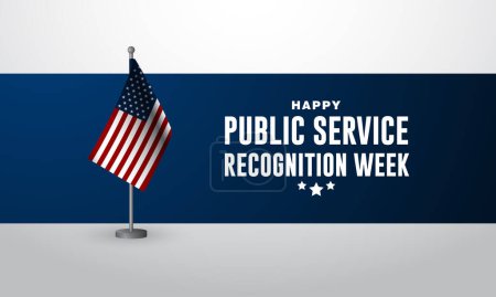 Illustration for Happy Public Service Recognition Week Background Vector Illustration - Royalty Free Image