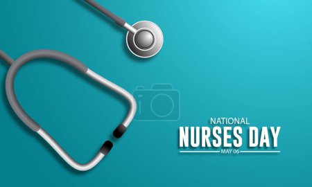 Illustration for National Nurses Day May 06 Background vector illustration - Royalty Free Image