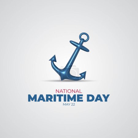 Frohe National Maritime Day 22. Mai Hintergrund Vektor Illustration