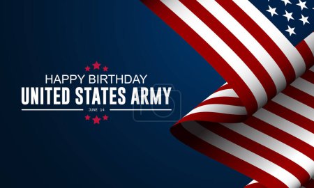 US-Armee Geburtstag 14. Juni Hintergrund Vektor Illustration