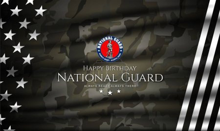 United States National Guard Birthday December 13 Background Vector Illustration