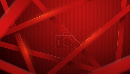 Illustration for Premium vector red ribbons shape. High quality luxurious abstract red curtain background - Royalty Free Image