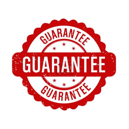 Illustration for Guarantee Stamp Red Grungy Seal Isolated Vector - Royalty Free Image