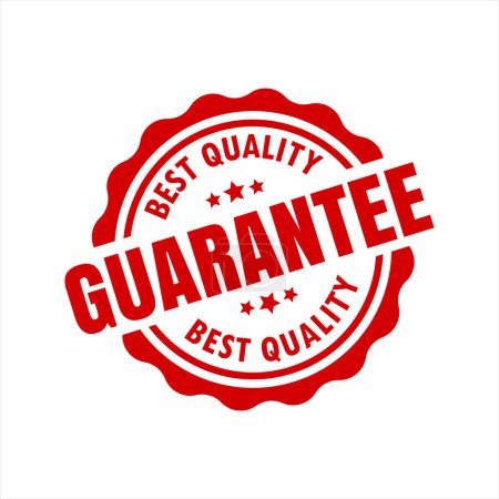 Illustration for Best Quality Guarantee Red Seal Isolated Vector - Royalty Free Image