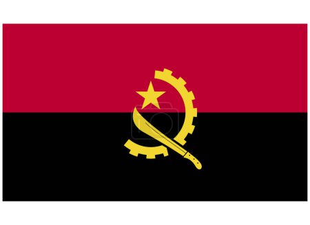 ANGOLA National Flag Isolated Vector Image