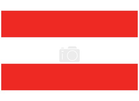 Téléchargez les illustrations : Austria National Flag Isolated Vector Image - en licence libre de droit