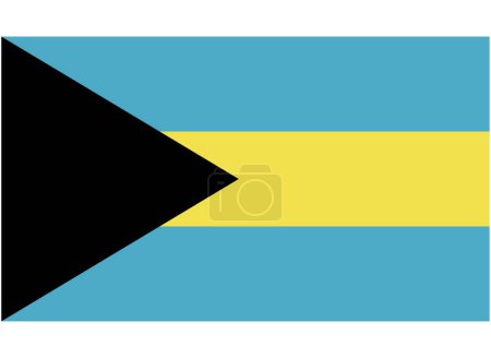 BAHAMAS National Flag Isolated Vector Image