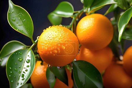 Macro-photo d'un oranger