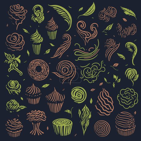 Ilustración de Mejore su experiencia de regalo con este delicioso papel de regalo patrón cupcake en formato de archivo vectorial. - Imagen libre de derechos