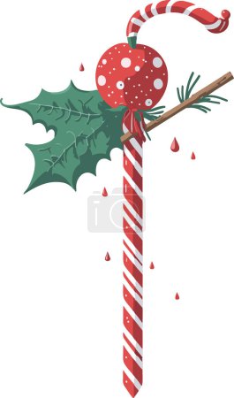 Illustration for Chirstmas Candy Cane Vector Illustration - Royalty Free Image