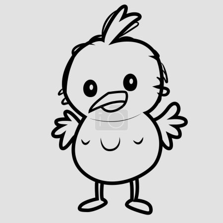 Foto de Grabado realista patrón de silueta de pollo pájaro. Logotipos animales de granja. Ilustración vectorial de un ave en estilo vintage - Imagen libre de derechos