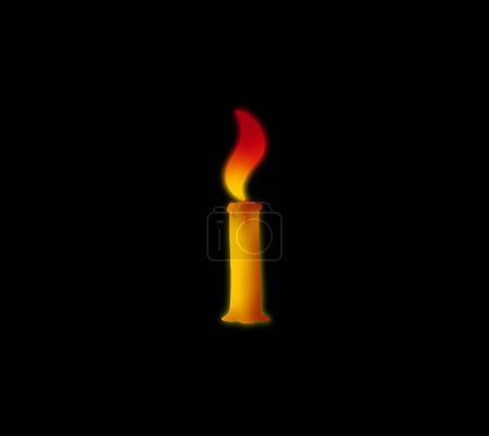 Photo for Animation frames concept in the flat cartoon style on background, candle light at night moving from side to side due to the wind, The flame of a candle in the dark, moving from a draft - Royalty Free Image