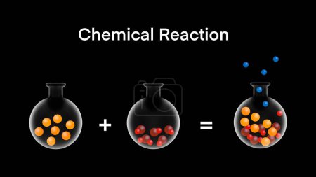 chemical reactions infographics, Reactions of synthesis, decomposition, chemical experiment, beaker glass with science knowledge, Checking the chemical formula in school laboratory, education school