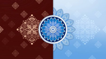 Mandala Ornament, Vintage Yoga Mandala Spinnen, Nahtlose Animationsmuster geometrische, dekorative Blumenmuster, Mandala in indischem Motiv, Esoterisches kosmisches Mandala, Tibetisch, Buddhistisch