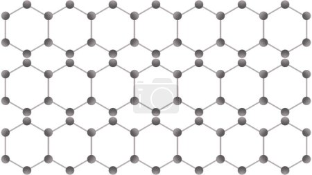 Betonung seiner atomaren und molekularen Anordnung, atomare, die komplizierte Muster und Anordnungen von Atommolekülen, einzelne Kohlenstoffatome in einem sechseckigen Gitter angeordnet, chemische Materie