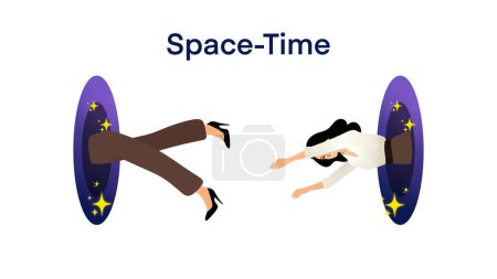 Distortion of space and time, space time, Tunnel or wormhole over curved spacetime, Traveling in space concept, black hole is devouring space, black matter, teleport in black hole, time machine