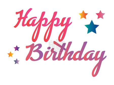 Illustration for Happy Birthday banner is useful for special birthday celebration. - Royalty Free Image